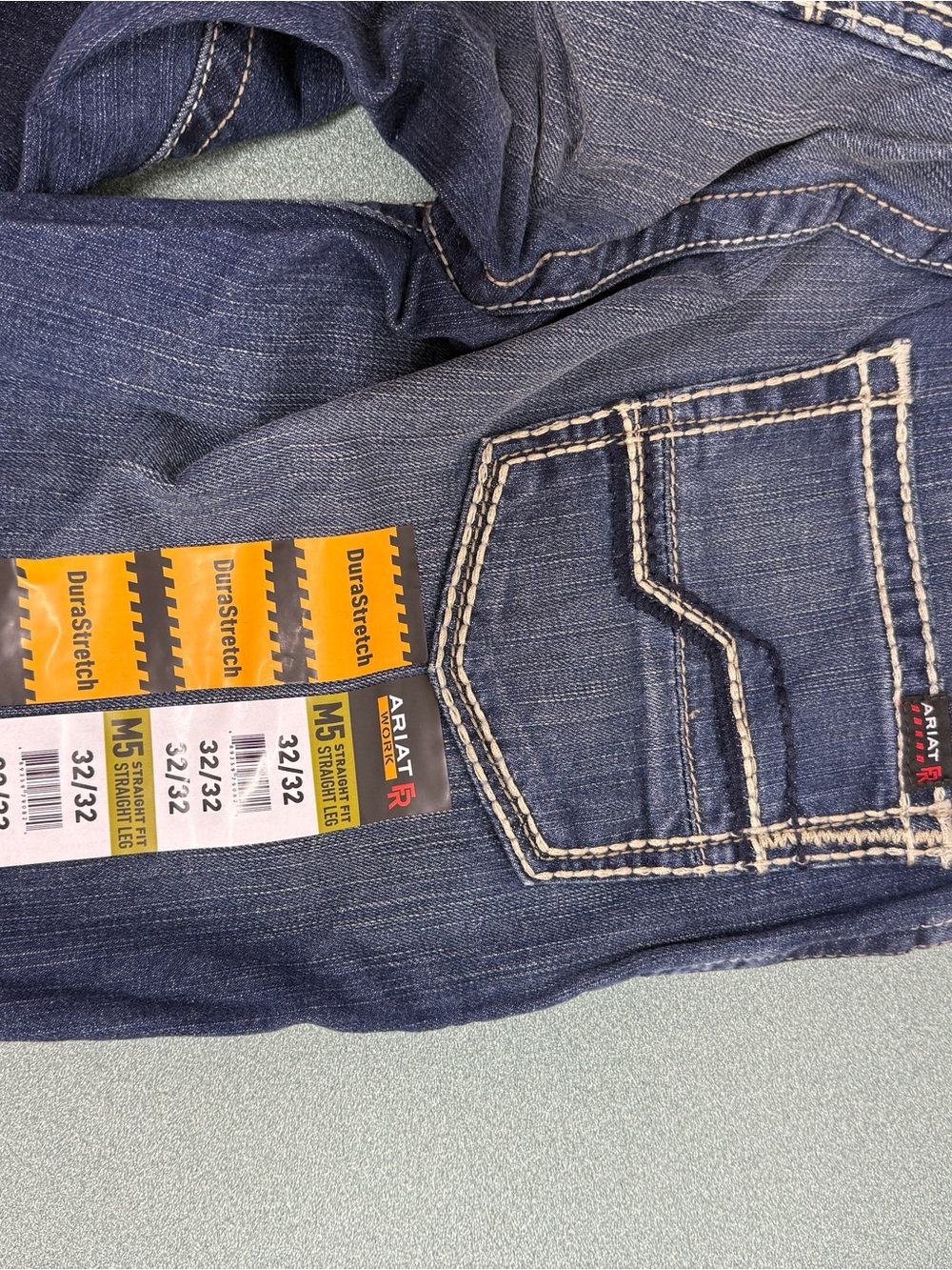 ARIAT M5 FR CAT 2112 Dura Stretch Straight Fit Straight Leg Men’s Jeans 32/32 - Picture 7 of 14